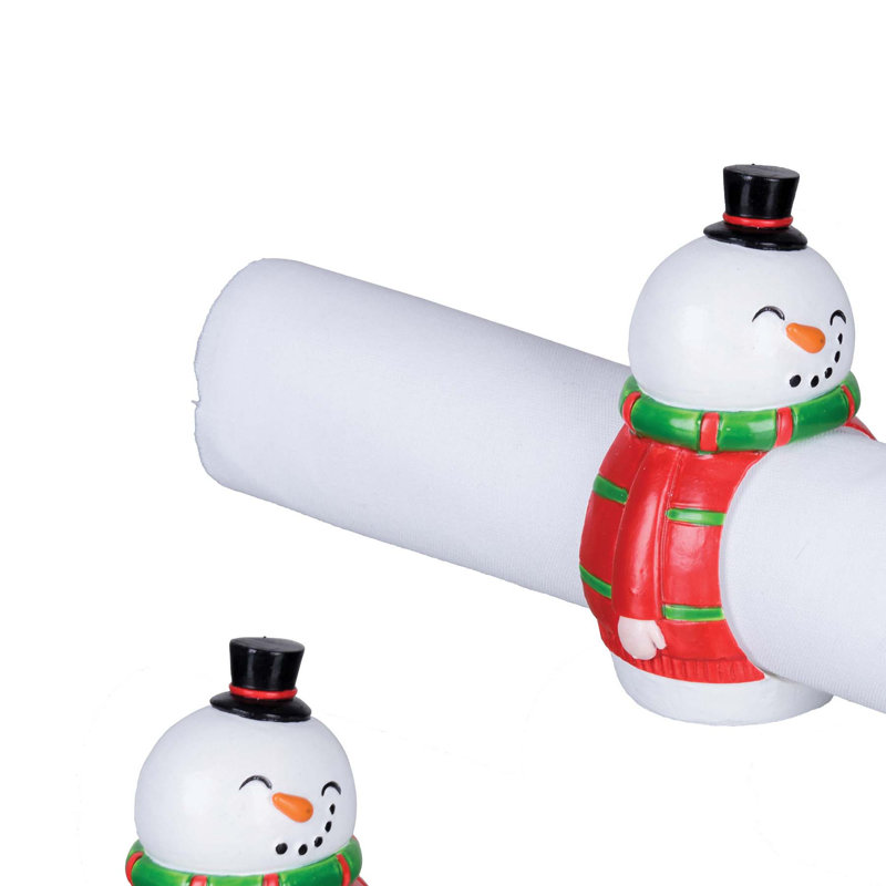 Snowman Napkin Ring Set of 4