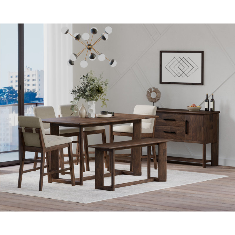 Laneway Gathering Table Set With 4 Chairs And Bench