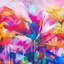 Bean Bag Bazaar Oil Paint Floral Indoor-Outdoor Cushions, Multicolour