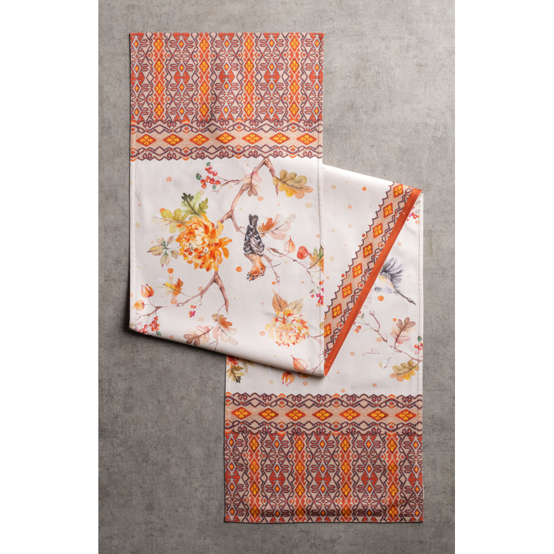 Maison d'Hermine Kelim - Prairie 100% Cotton Table Runner - Double Layer - 14.5" x 72", 72" x 14.5"