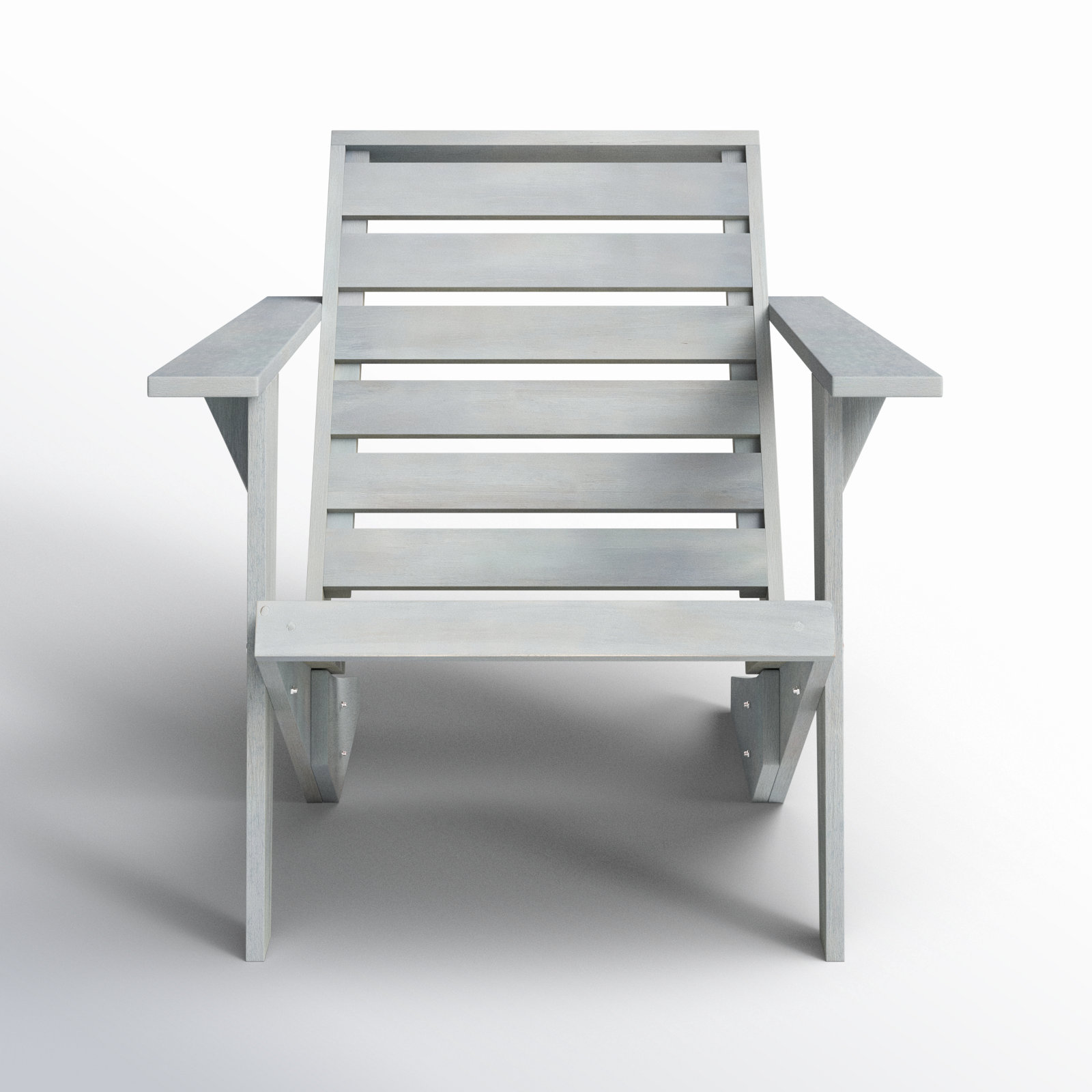 Ursa Acacia Outdoor Adirondack Chair, Ash Gray