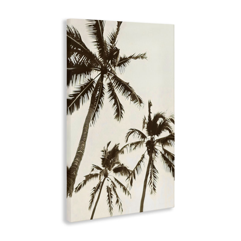 Toile classique avec silhouette de palmiers, design par LSR Design Studio, H 24 po x l 16 po