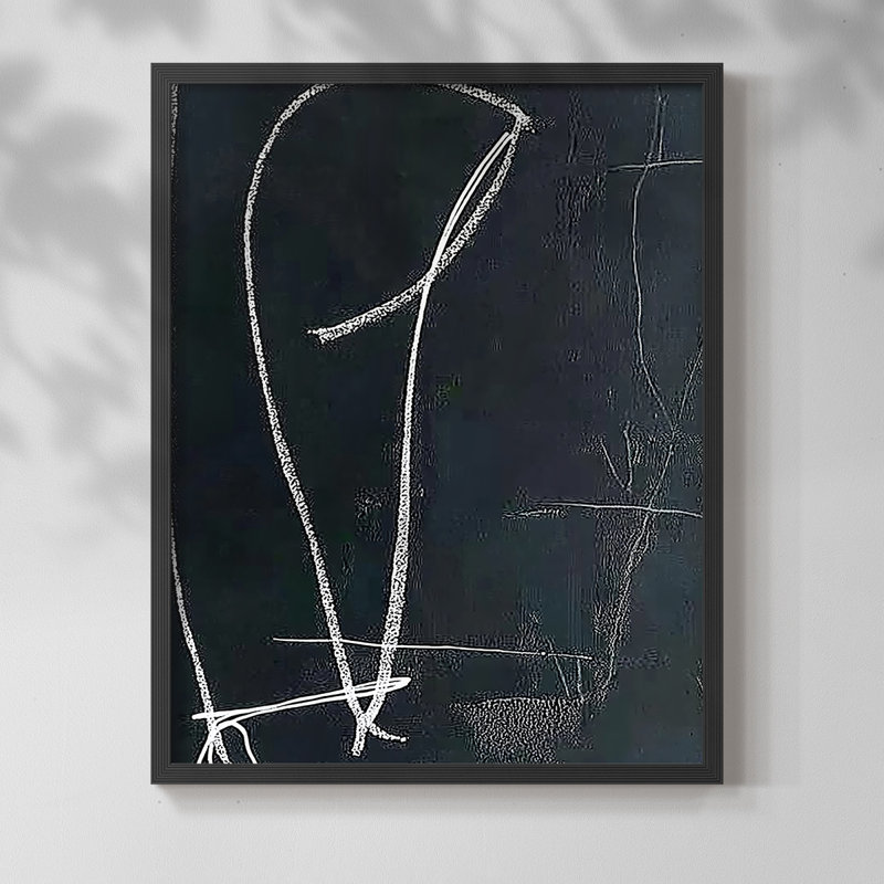"ABSTRACT Series DCXV" par J Paul, Noir, noir, noir, noir, H 15 po x l 12 po