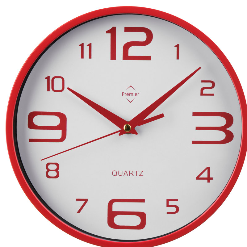 Wall Clock, Red, Large