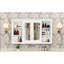 Armoire à miroir de salle de bain 47 po avec rangement, tablette réglable et tablettes ouvertes, armoire à pharmacie murale pour salle de bain, chambre à coucher, meuble-lavabo-361407274