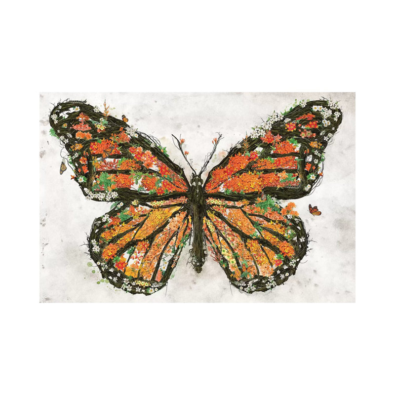 " Monarch Butterfly " by Barrett Biggers, 8'' H x 12'' W x 0.75'' D