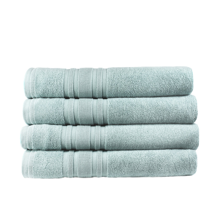 100% Cotton Plush Bath Towel, Celestial Blue