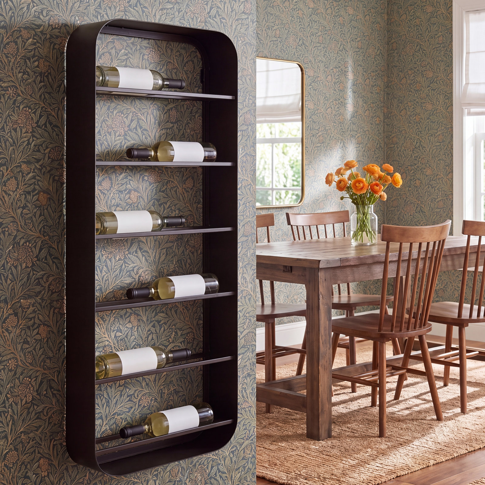 Sargent Wine Bottle Rack, Gray