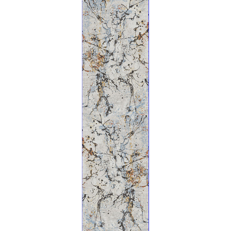 Tapis gris Mariela, Tapis de couloir 2 pi 2 po x 7 pi 8 po