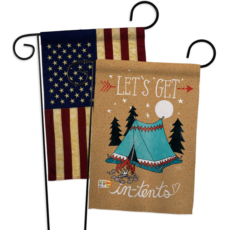 Ensemble de drapeaux de jardin en polyester 2 faces H 18,5 po x l 13 po Adventure in Tents