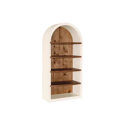 Vitrines en bois massif beige et Burlywood