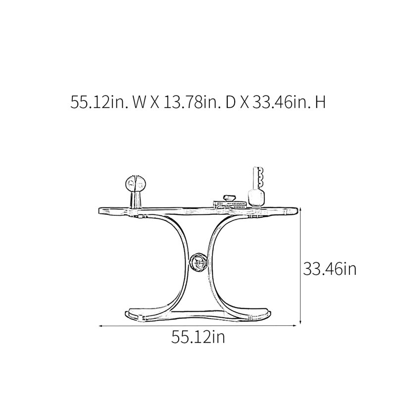 Console Modern Minimalist Art, H 33,46 po x l 55,12 po x P 13,78 po