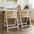 Melfort Upholstered Linen Counter Stool with Solid Wood Frame-1153575246