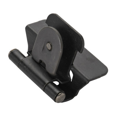 Double charnière démontable 1-1 / 4 po avec cadre à recouvrement automatique - fer noir - charnières de porte d'armoire (ensemble de 20)