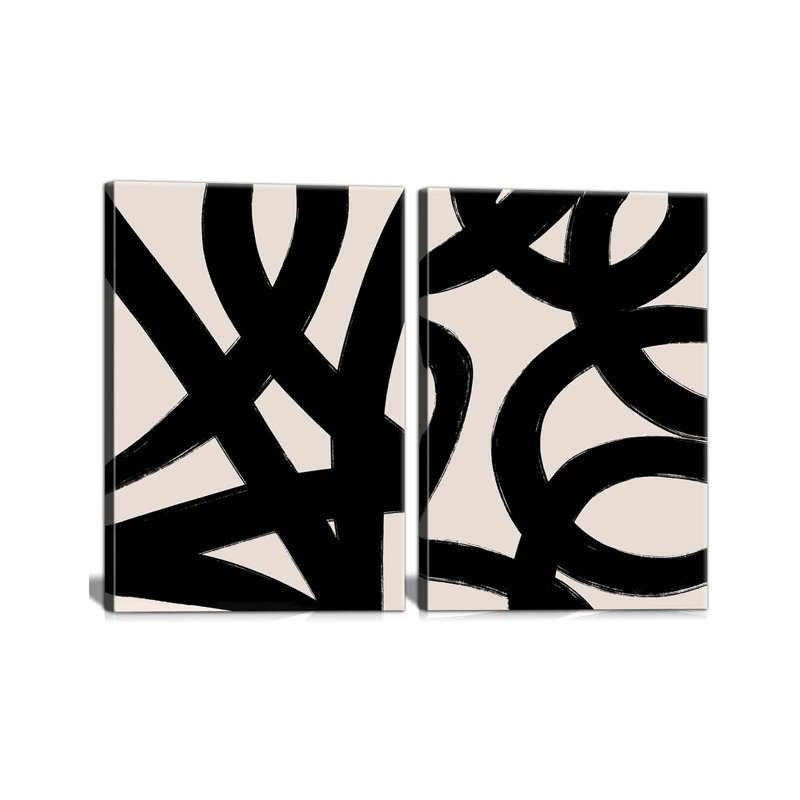2 Piece Wrapped Canvas Print, 60 cm H x 40 cm W