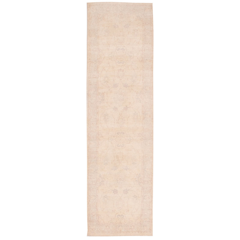One-of-a-Kind 2'8" X 9'2" New Age Runner Wool Area Rug in Cream