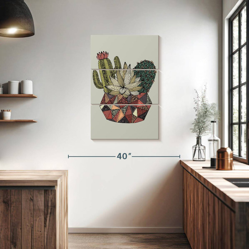 Harnek Geometric Cactus, 38" H x 24" W
