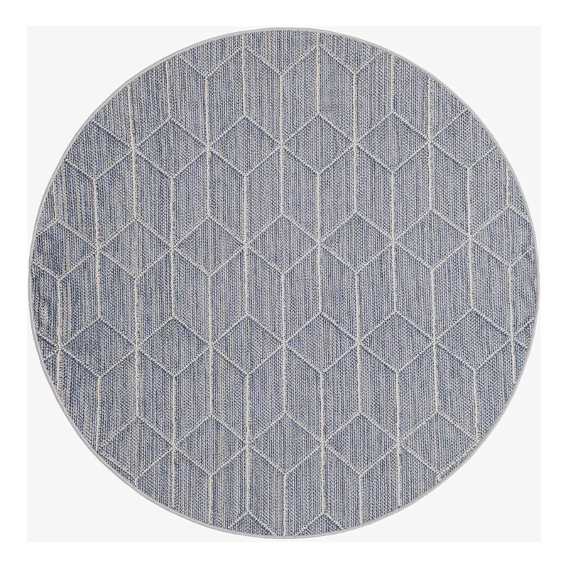 Indoor/Outdoor Trellis Area Rug, Round 5'3"