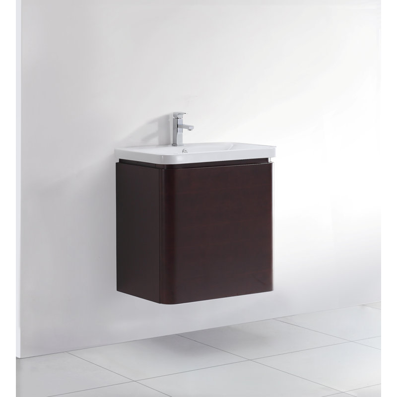 Ensemble de meuble-lavabo 2 tiroirs suspendu mural 24 po
