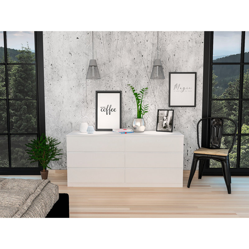 Commode rectangulaire à 6 tiroirs