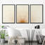 "Bright Orange Boho Sun Burst Artwork, Mid-Century Modern Organic Minimalist Wall Walls", reproduction d'art numérique sur toile encadrée, 3 pièces-72966390-72966391
