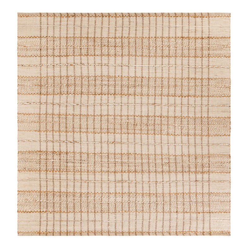 Tapis en jute tissé à la main Drift Laurel, Carré 7 pi 10 po