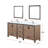 Ziva 80 in W x 22 in D Double Bath Vanity, White Top and 30 in Mirrors-467040250-515738150