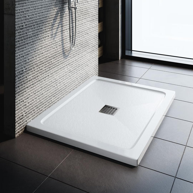 Caleigha W D Shower Tray, 4cm H x 100cm W x 80cm D