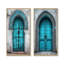 Souk bleu, sérénité accentuée de gris I - ensemble d'art mural marocain 2 pièces-390575946-390575940