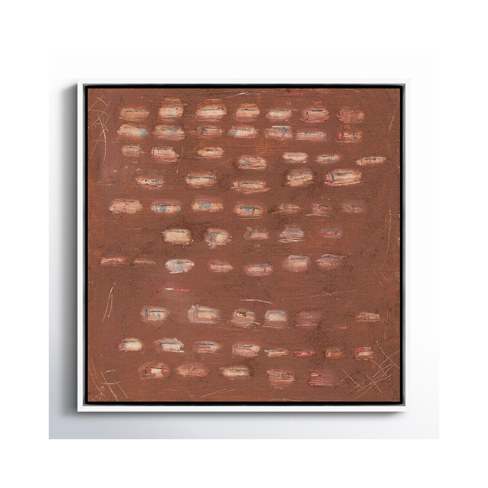 Cinnamon Kiss by Jamie Beckwith, 32" H x 32" W, White Maple Framed