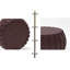 Table basse moderne imperméable 35,43 po, ciment MgO durable pour l'intérieur et l'extérieur-126374293