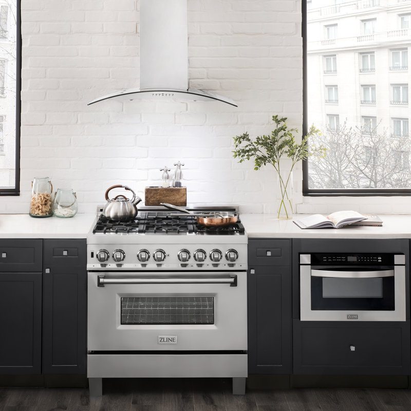 30" KN 400 CFM Convertible Wall Mount Range Hood in Brushed Stainless Steel, 30"