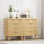 Commode 5 tiroirs cannelée en bois