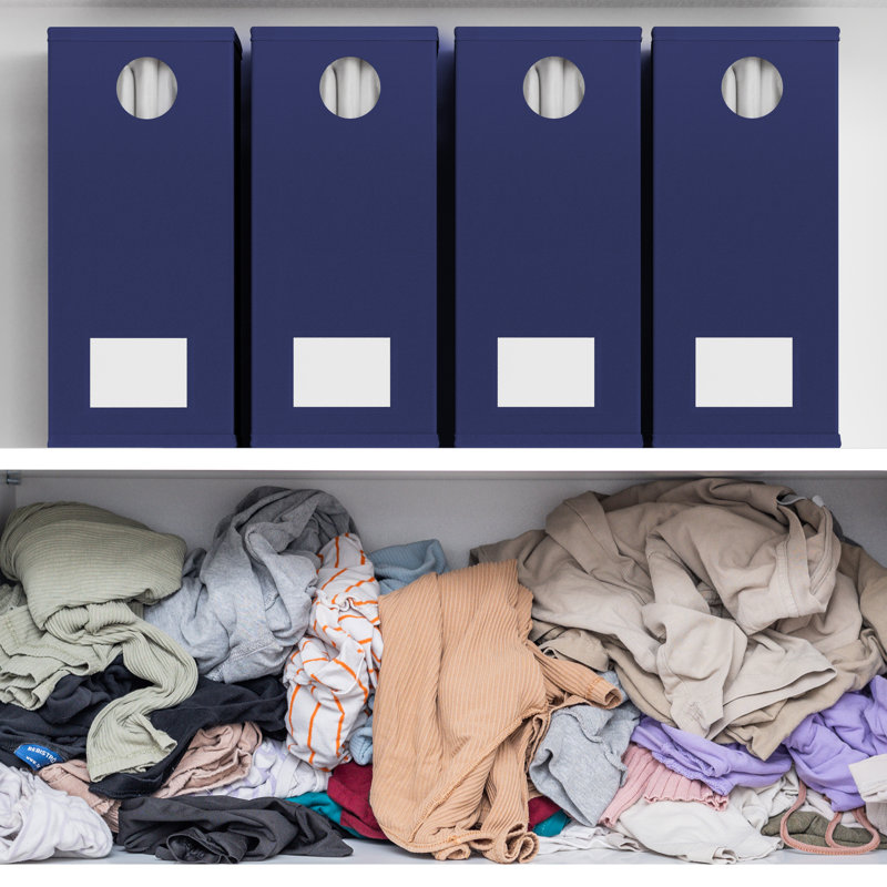 Ensemble de 4 organisateurs de draps et rangement, organisateur de garde-robe pliable en lin, ensemble de draps XL avec fenêtre (grand et très grand lit)