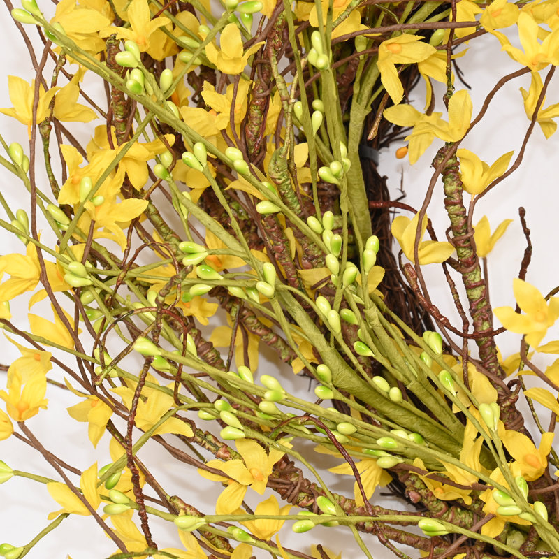 Couronne de porte 24 po, Jaune/vert
