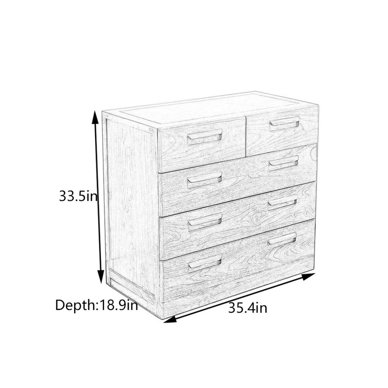 Five-Drawer Entryway Cabinet