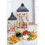Wood Lanterns with Tin Roof - Set of 2