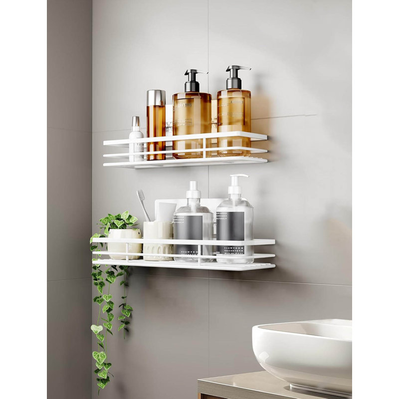 Wall Mounted Required Shower Caddy, White
