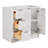 Haun 36'' Solid Wood Right Offset Bathroom Vanity Base Only, Base Cabinet without Top in Warm White-115860348
