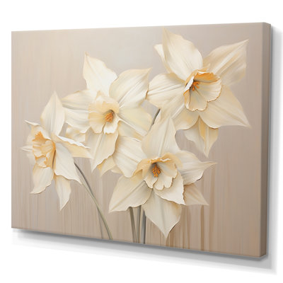 " Minimalism Beige Daffodils I "