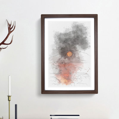 Sunset on Fire - Picture Frame Painting Print