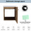 Ensemble de meuble-lavabo simple mural 18 po avec comptoir en céramique sans robinet Coryna-2012610004-2012610005