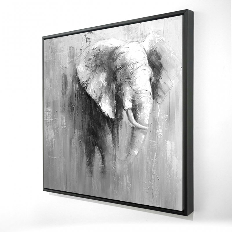 " Abstract Grayscale Elephant "