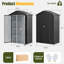 Outdoor Lockable 4 ft. W x 2 ft. D Metal Vertical Storage Shed