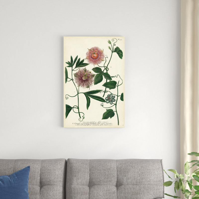 Fleur de passion antique I, H 30 po x l 20 po x P 1,25 po