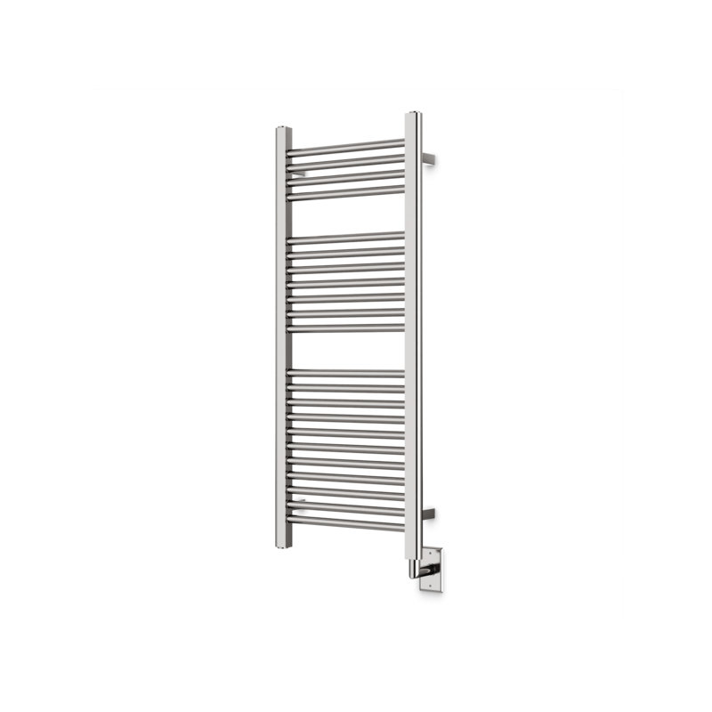 Denby Wall Mount Electric Towel Warmer, Brushed Nickel, 44" H x 18.3125" W x 5.19" D