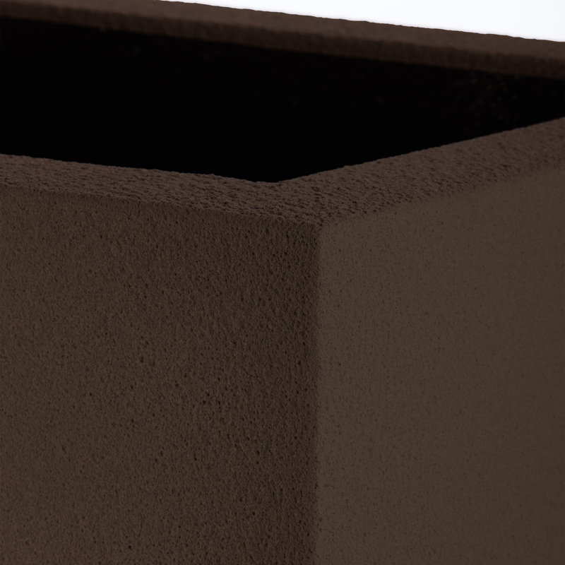 Milan Tall Polymer Box, 19"H x 46"W x 17"D, Chocolate Brown