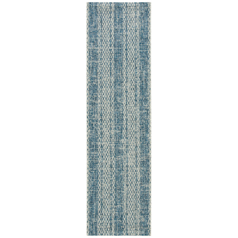 Herefordshire Performance Striped Indoor/Outdoor Area Rug, Runner 2'3" x 10'