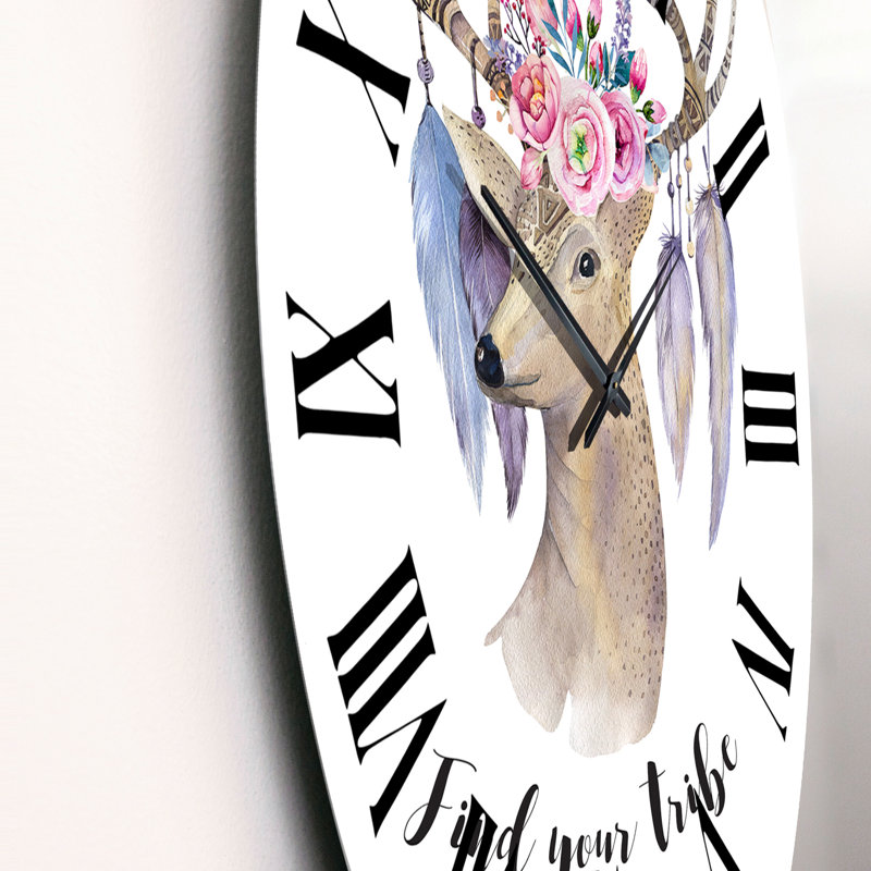 Horloge murale traditionnelle Find Your Tribe, Moyen