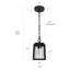 Luminaire suspendu en verre grainé 1 lumière